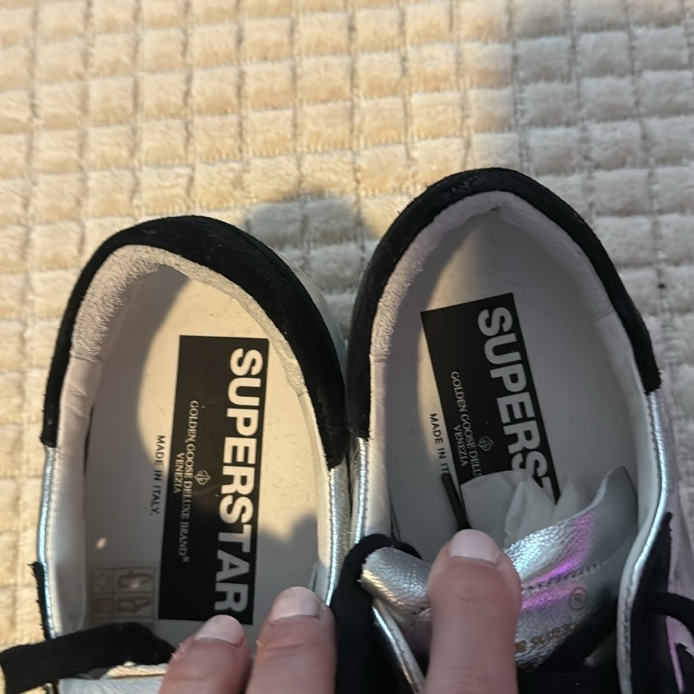 NEW Golden Goose Silver & Black. Sold Out Size 39. 8.5/9 NEVER WORN - Picture 7 of 8